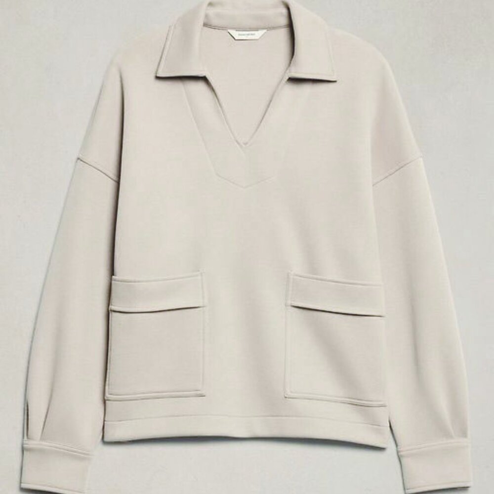 Banana Republic Scuba Patch Pocket Sweatshirt NWT